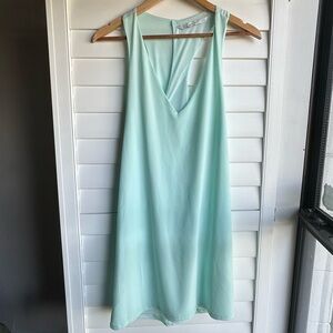 Zara Trufaluc Light Blue V-Neck Dress